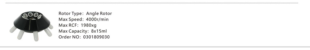 Thông số rotor Máy ly tâm TD4 8x15ml Máy ly tâm CGF tốc độ thấp cho nha khoa